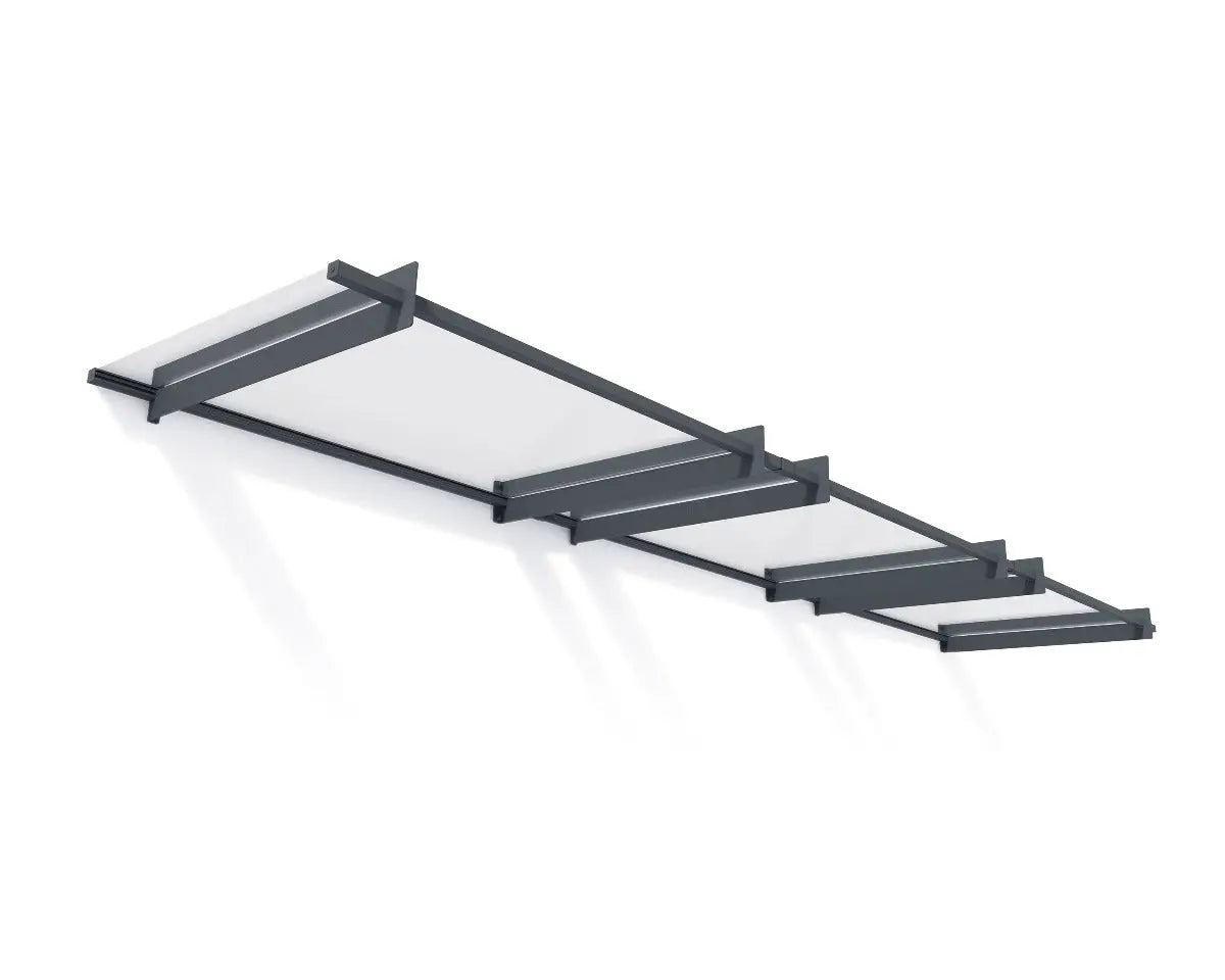 Nancy 4500 Door Awning 37" x 177" Clear Panels | Palram-Canopia Canopia by Palram
