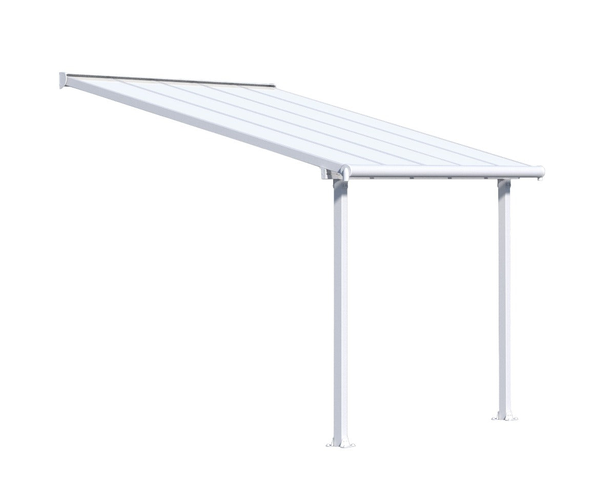 Olympia™ Patio Cover ~10 ft. x 10 ft. White Frame White Panels | Palram-Canopia - Awnings-Canada