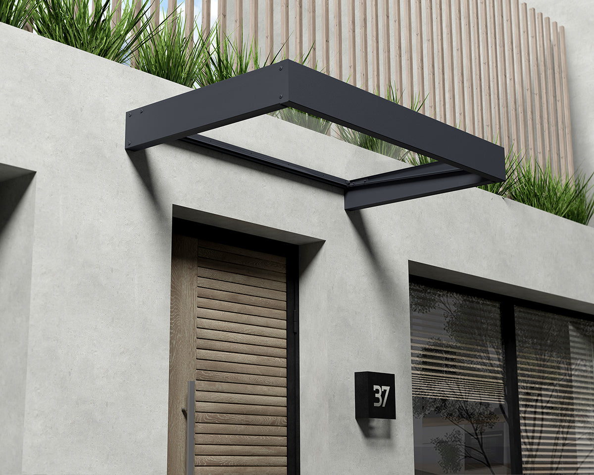 Sophia™ 1600 Door Awning 37" x 63" Clear Panels | Palram-Canopia