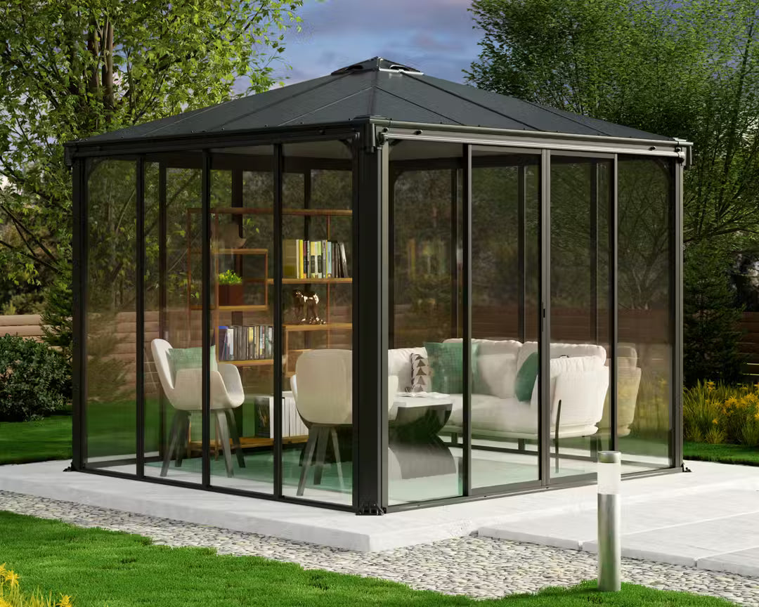 LEDRO™ 3000 10x10 Enclosed Garden Gazebo| Palram-Canopia – Awnings