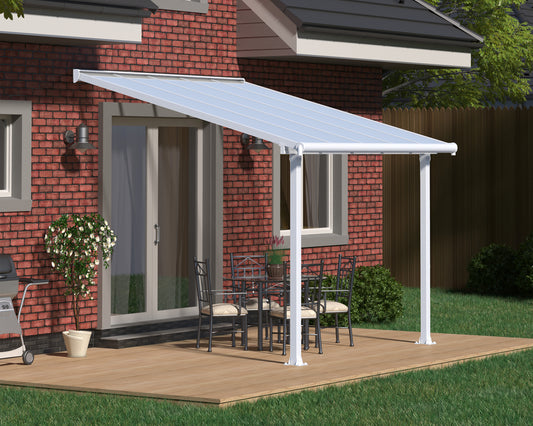 Olympia™ Patio Cover ~10 ft. x 10 ft. White Frame White Panels | OPEN BOX DEAL