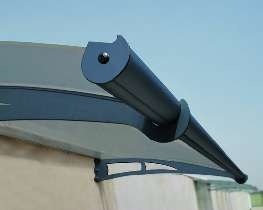 Aquila 1500 Door Awning 36" x 59" Solar Grey Panels | Palram-Canopia - Awnings-Canada