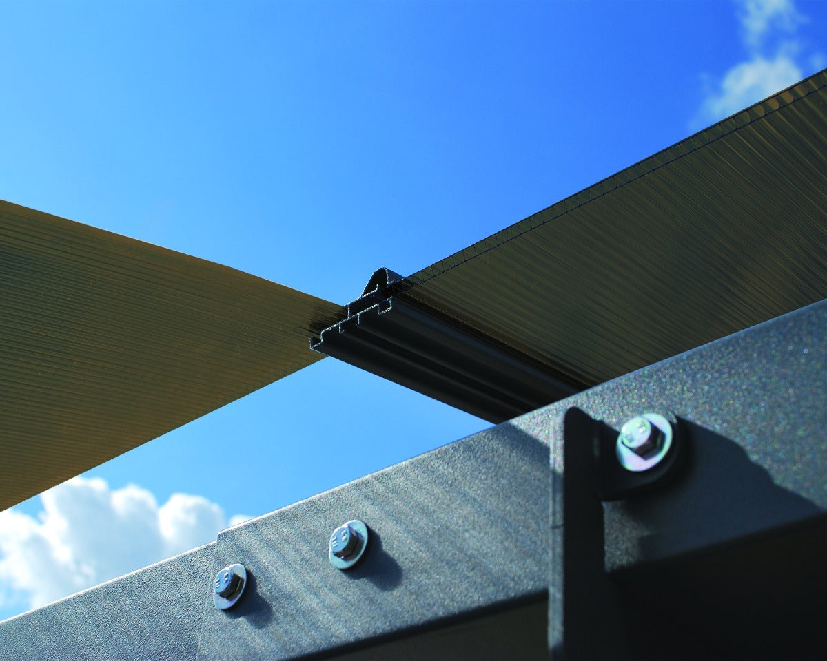 Arcadia™ 8500 ~12ft x 28ft Carport, RV and Boat Shelter Grey Frame Bronze Panels | Palram-Canopia - Awnings-Canada