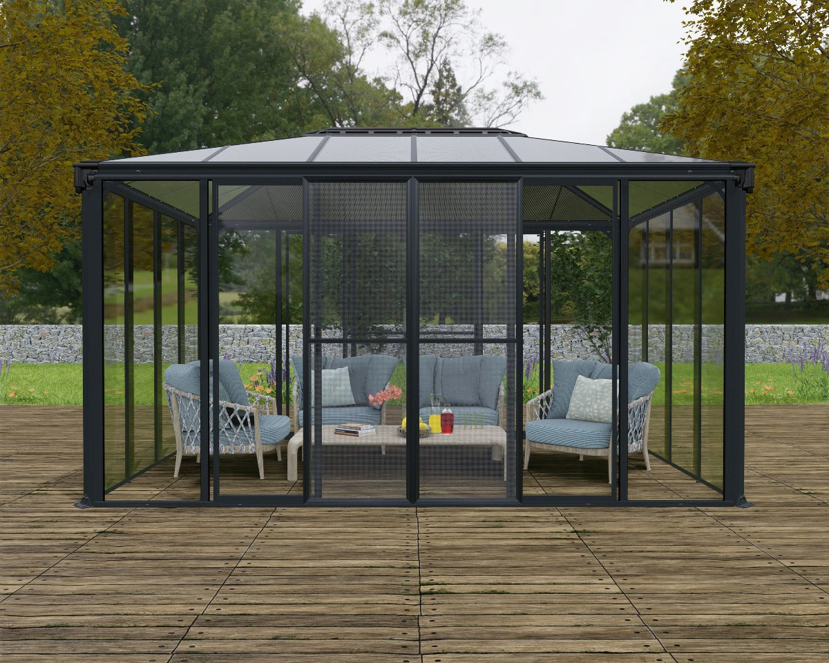 Ledro™ 4300 14 ft. x 10 ft. Enclosed Garden Gazebo | Palram-Canopia - Awnings-Canada