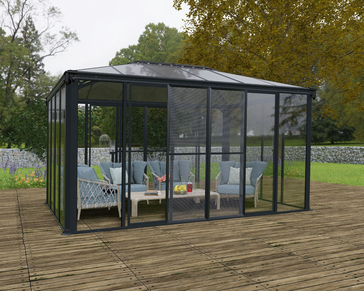 Ledro™ 4300 14 ft. x 10 ft. Enclosed Garden Gazebo | Palram-Canopia - Awnings-Canada
