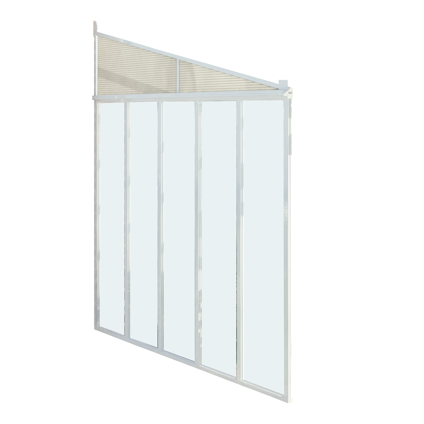 Patio Cover SideWall 10 ft. White Frame Clear Panels | Palram-Canopia - Awnings-Canada
