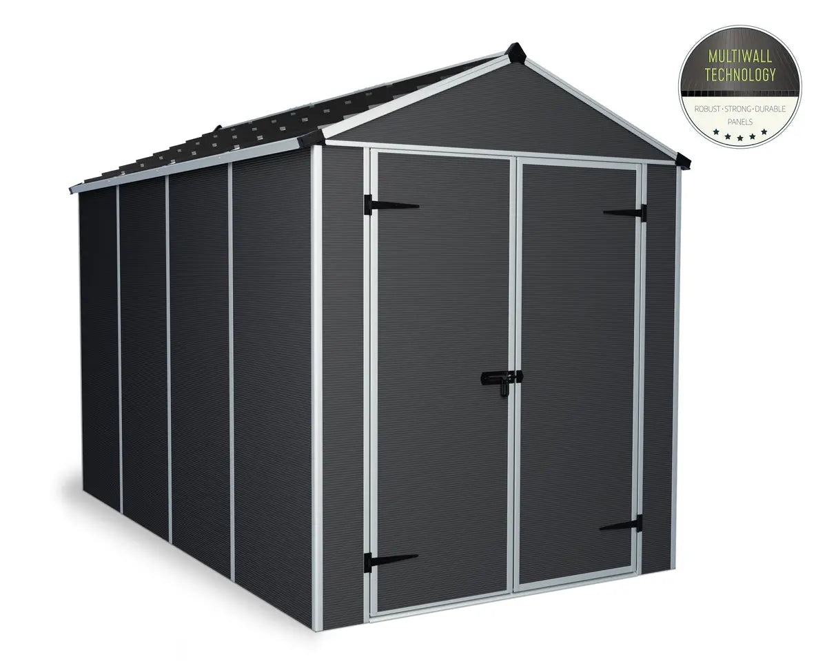 Rubicon ~6 ft. x 12 ft. Grey Storage Shed  | Palram-Canopia Canopia by Palram