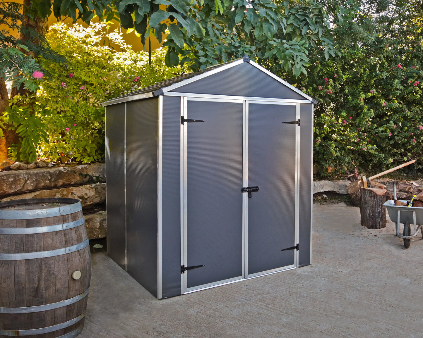 Rubicon ~6 ft. x 5 ft. Grey Storage Shed | Palram-Canopia Canopia by Palram