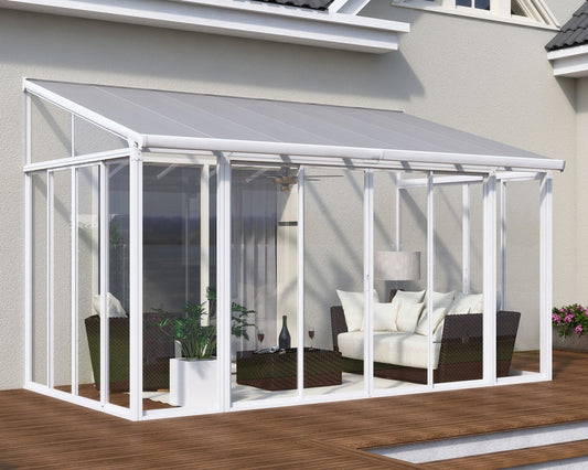 SanRemo™ 10 ft. x 14 ft. Solarium Patio Enclosure White | Palram-Canopia - Awnings-Canada