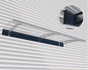 Aquila 4100 Door Awning  36" x 162" Solar Grey Panels | Palram-Canopia Canopia by Palram
