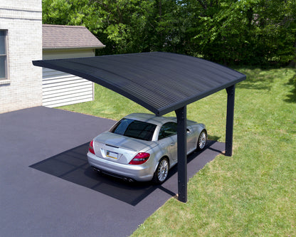 Arizona Wave 5000 9'6" x 16'3" Carport, RV and Boat Shelter Grey Frame Solar Grey Panels | Palram-Canopia