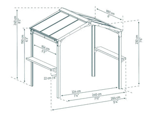 Austin 6 ft. x 8 ft. Grill Gazebo | Palram-Canopia Canopia by Palram