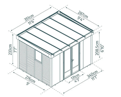 Copenhagen 11 ft. x 9 ft. Enclosed Garden Studio | Palram-Canopia Canopia by Palram