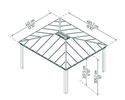 Dallas 14 ft. x 16 ft. Garden Gazebo | Palram-Canopia Canopia by Palram