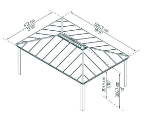 Dallas 14 ft. x 20 ft. Garden Gazebo | Palram-Canopia Canopia by Palram