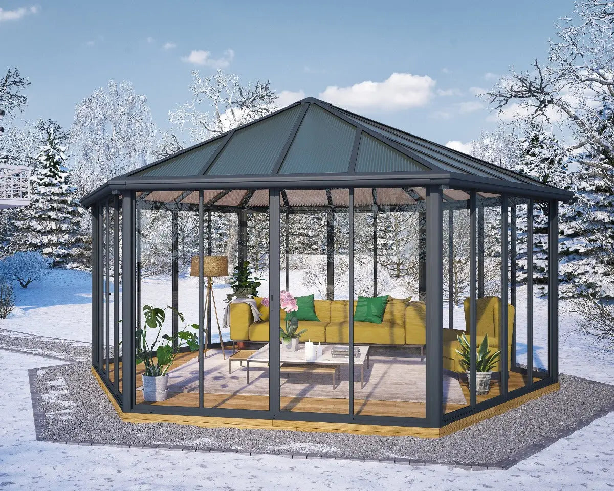 Garda 17 ft. x 19 ft. Enclosed Garden Gazebo / Hot Tub Enclosure | Palram-Canopia Canopia by Palram