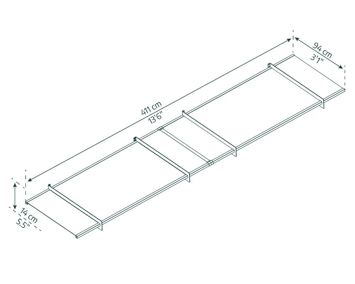 Nancy 4100 Door Awning  37" x 162" Clear Panels | Palram-Canopia Canopia by Palram