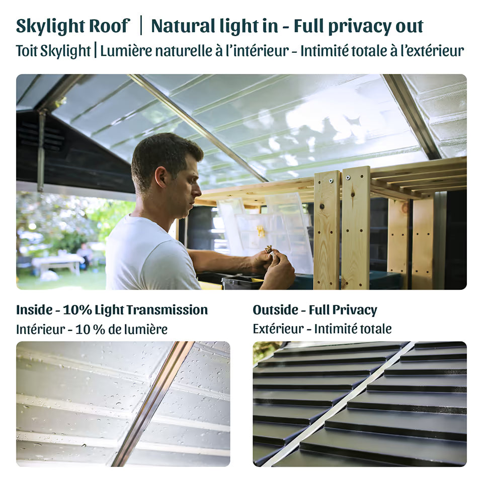 Roof - Natural Light in - Full privacy out