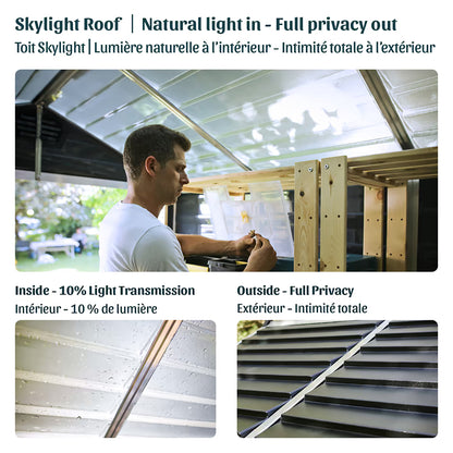 Roof - Natural Light in - Full privacy out