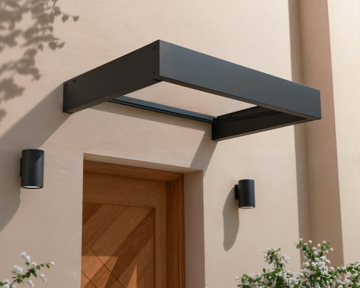 Sophia™ 1200 Door Awning  31" x 47" Clear Panels | Palram-Canopia