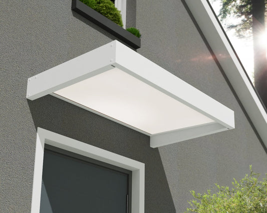 Sophia™ 1600 Door Awning 37" x 63" White Frame & White Panels