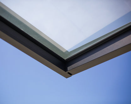 Sophia™ 1200 Door Awning  31" x 47" Clear Panels - Gutter