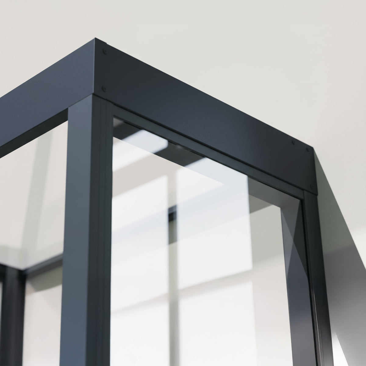 Sophia™ Door Awning  Single Side Walls | Outside view
