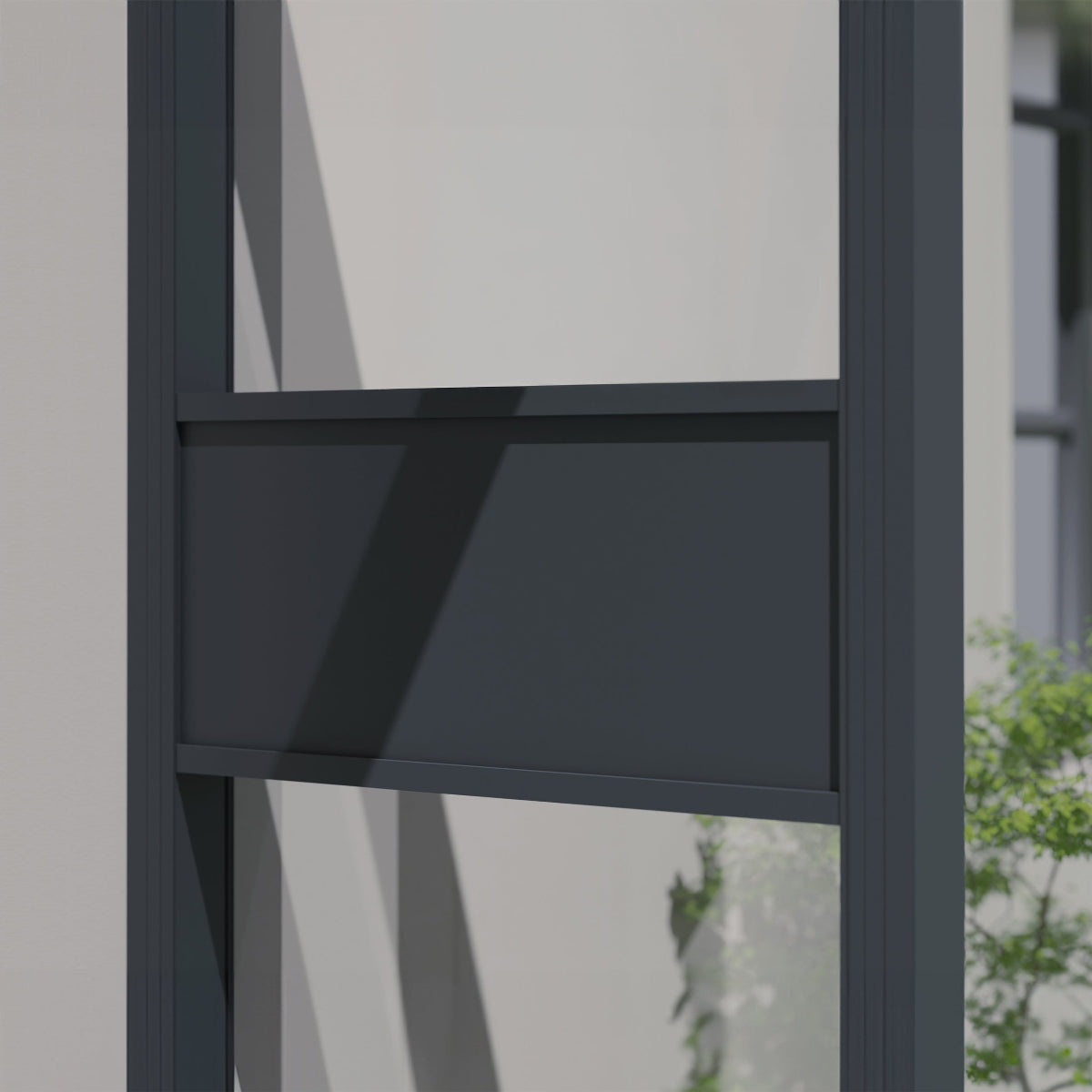 Sophia™ Door Awning  Single Side Walls | Side View