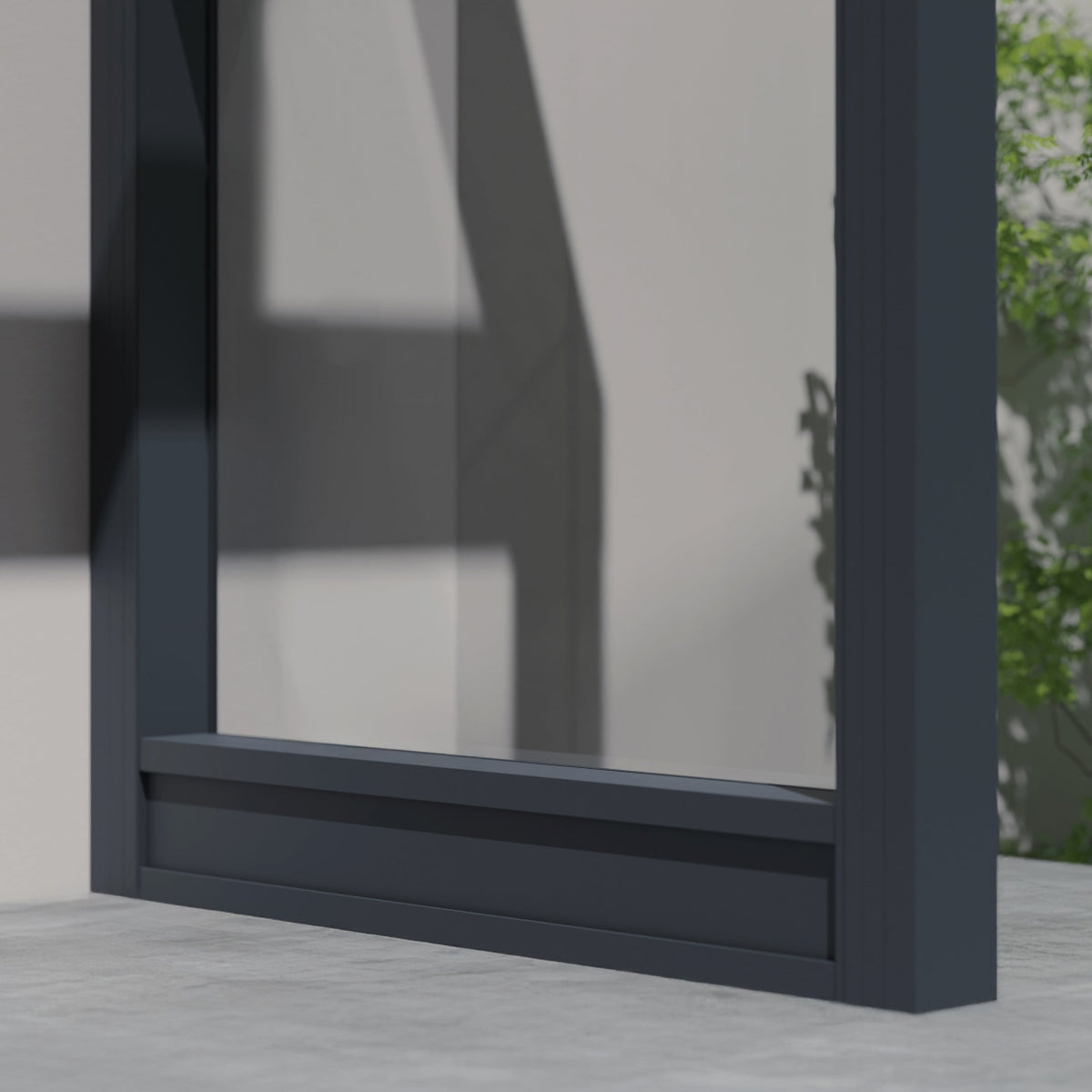 Sophia™ Door Awning  Single Side Walls | Inside view