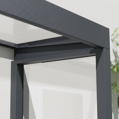 Sophia™ Door Awning  Single Side Walls | Inside view