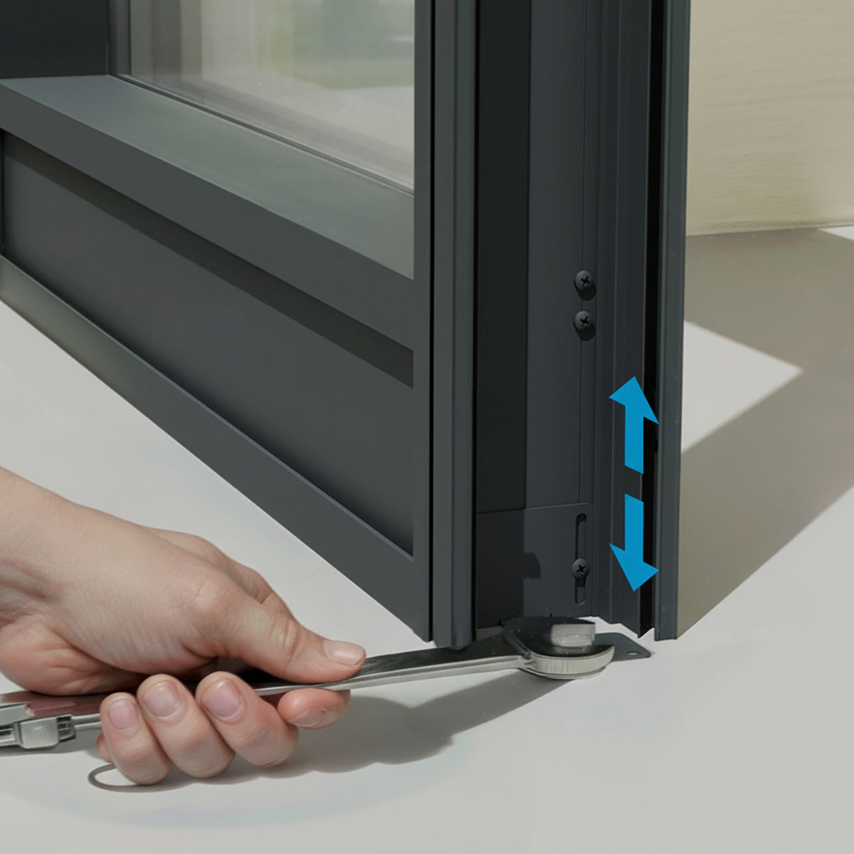 Sophia™ Door Awning  Single Side Walls | Bottom adjustment