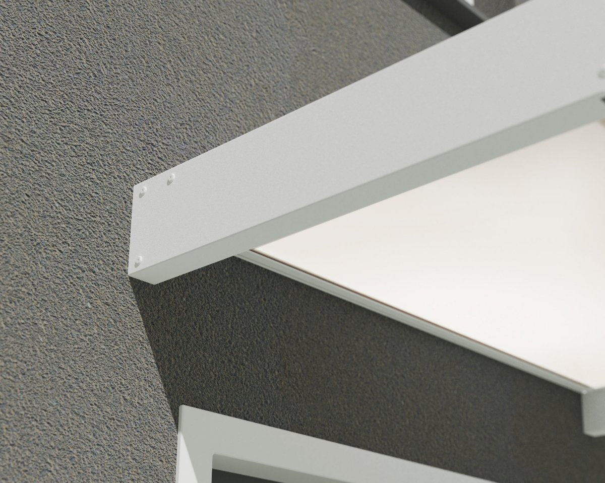 Sophia™ 2150 Door Awning  37" x 85" White Frame & Panels | Palram-Canopia