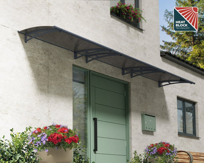 Aquila 4500 Door Awning 36" x 178" Solar Grey Panels