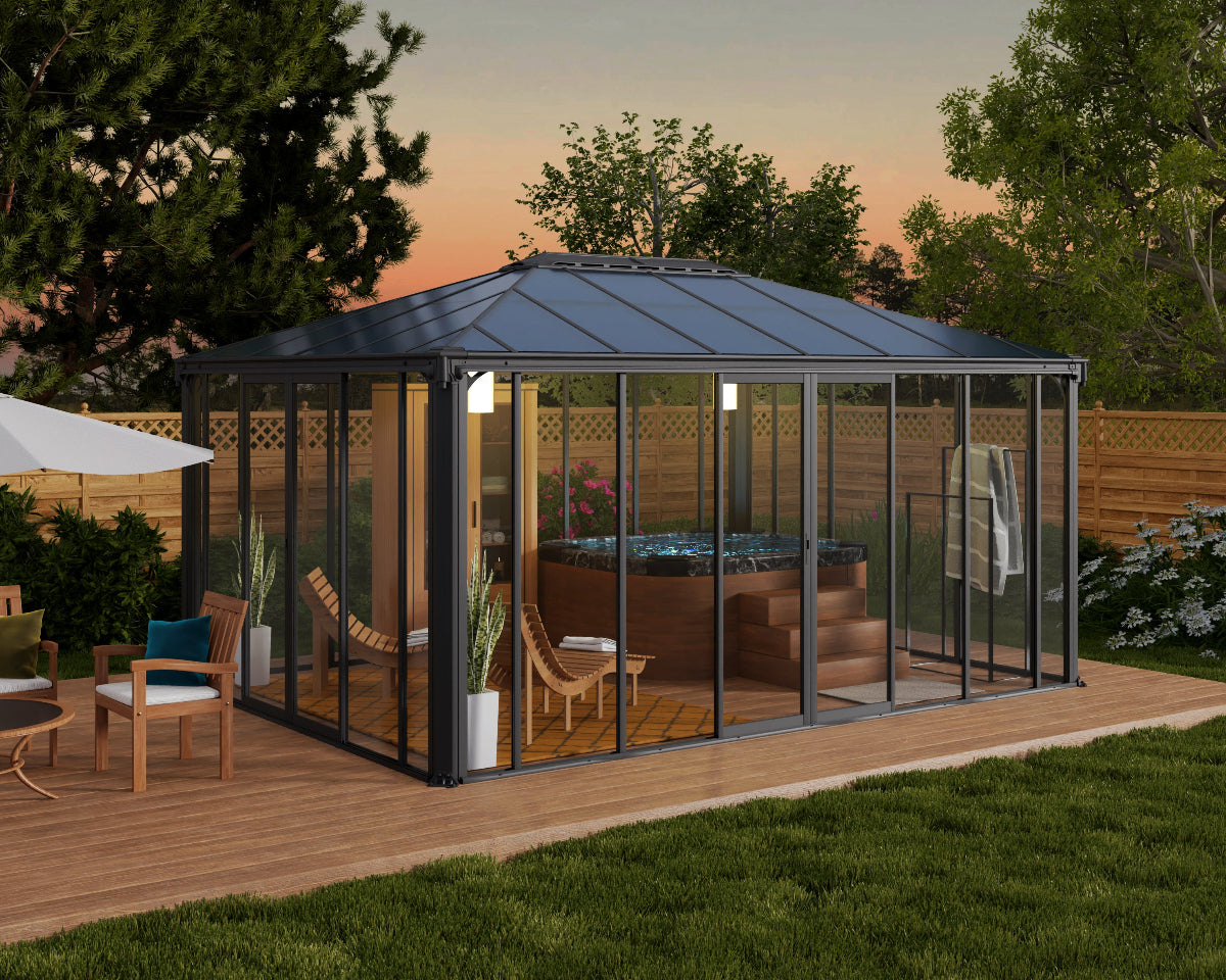Ledro™ 5000 16 x 12 Enclosed Garden Gazebo | Palram-Canopia