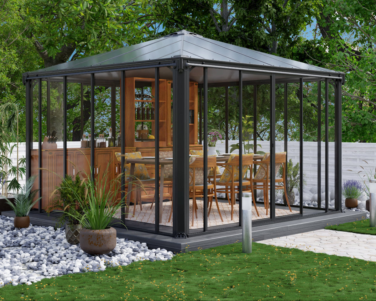 Ledro™ 3600 12 ft. x 12 ft. Enclosed Garden Gazebo | Palram-Canopia