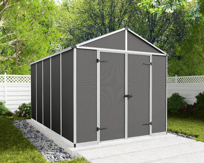 Rubicon ~7.5 ft. x 12.4 ft. Grey Storage Shed | Palram-Canopia Canopia by Palram