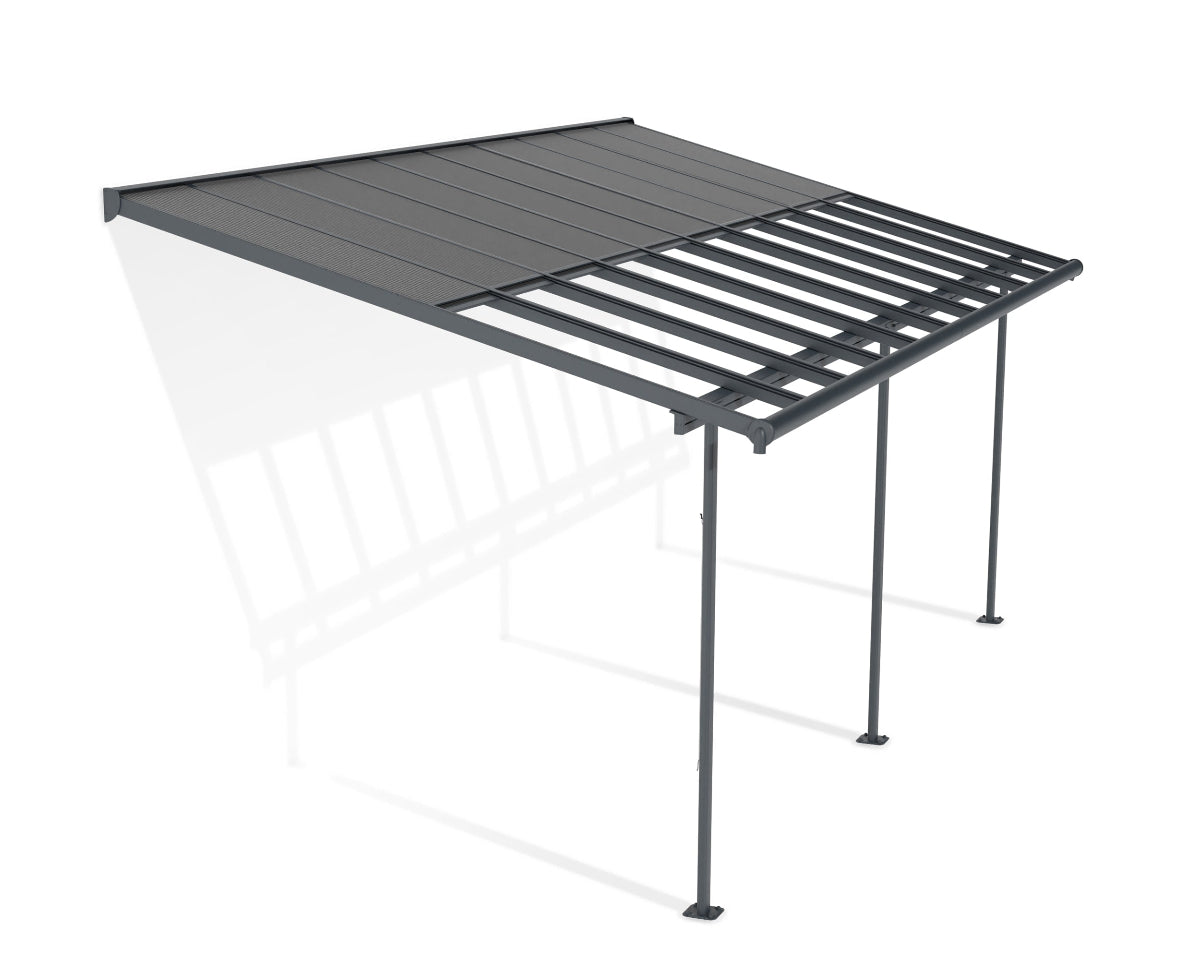 Sierra Cabrio Patio Cover 10 x 20 Grey Frame Grey Panels | Palram-Canopia