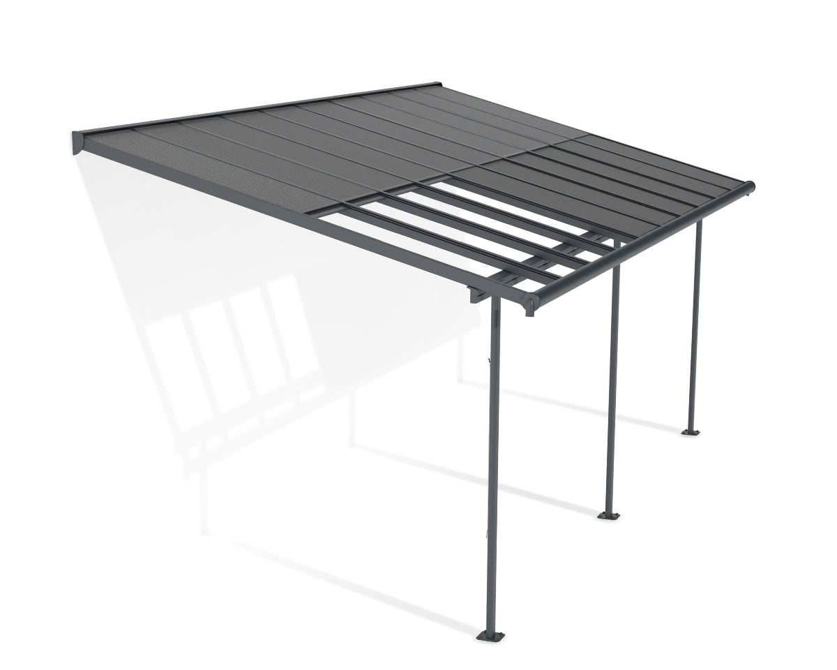 Sierra Cabrio Patio Cover 10 x 20 Grey Frame Grey Panels | Palram-Canopia