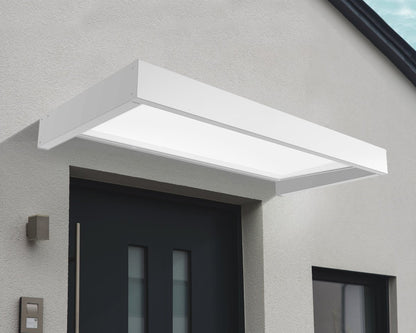 Sophia™ 2150 Door Awning  37" x 85" White Frame & Panels | Palram-Canopia