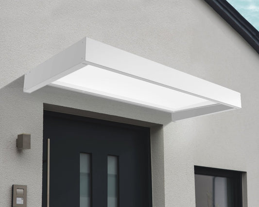 Sophia™ 2150 Door Awning  37" x 85" White Frame & Panels | Palram-Canopia