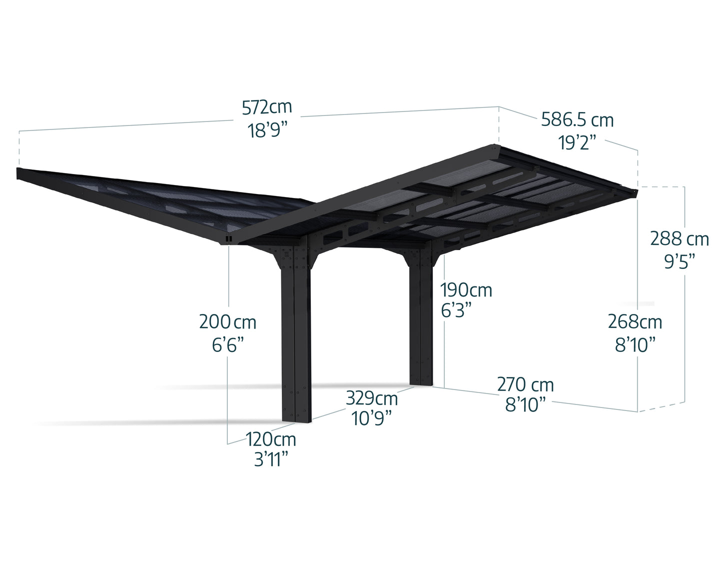 Sydney 20 x 20 wings Dimensions