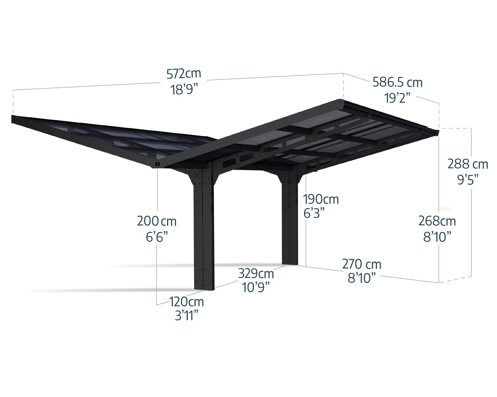 Sydney 20 x 20 wings Dimensions