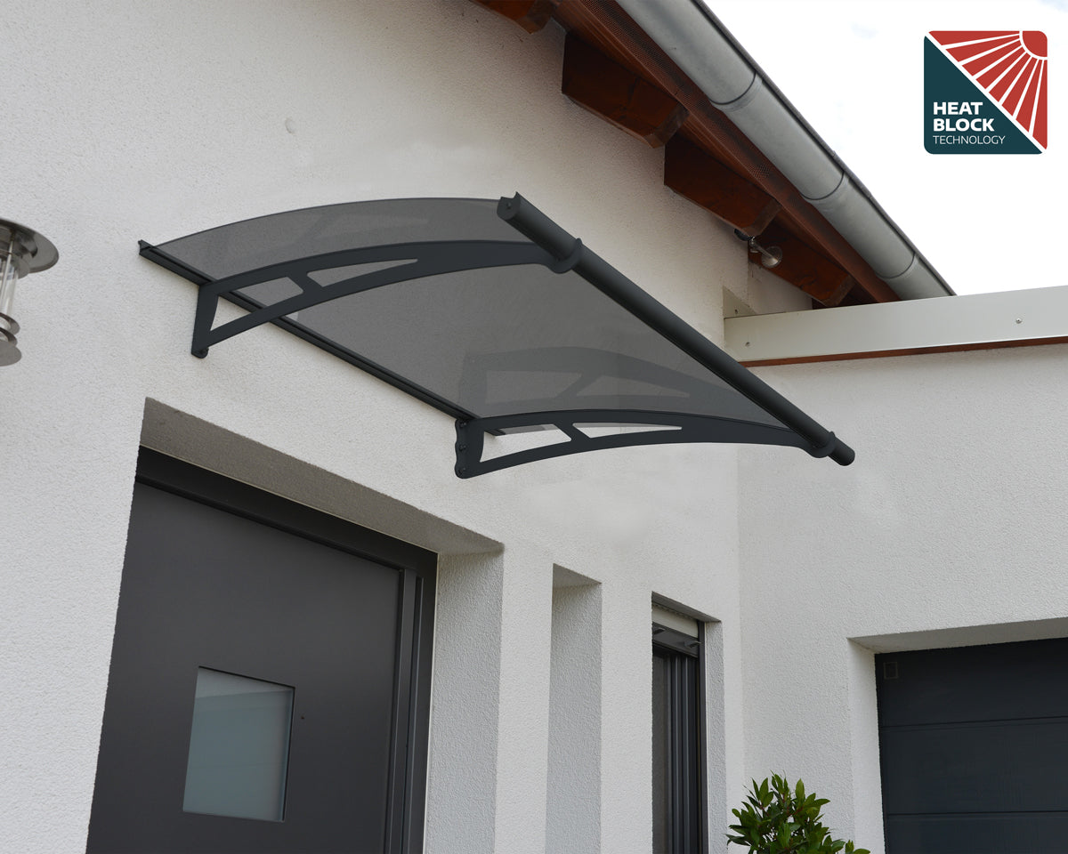 Aquila 1500 Door Awning 36" x 59" Solar Grey Panels