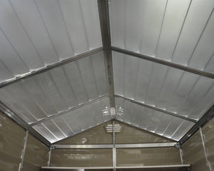 Skylight™ ~4 ft. x 6 ft. Storage Shed Beige Walls Brown Doors | Palram-Canopia