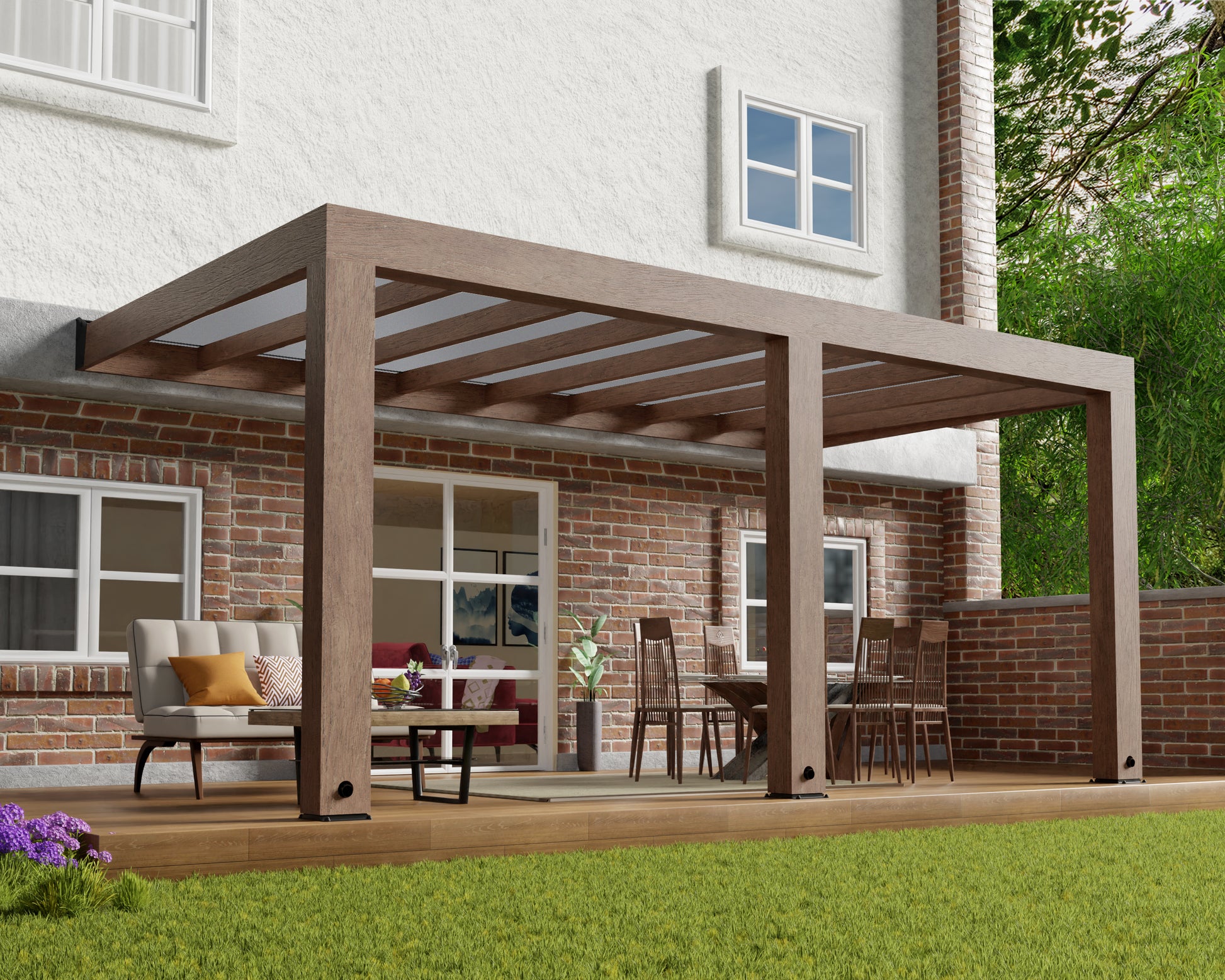Helsinki Patio Cover 9'10" x 17'7" | Palram-Canopia