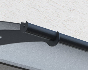 Altair™ 1500 Door Awning 36" x 59" Clear Panels Dark Grey Frame  | Palram-Canopia - Awnings-Canada