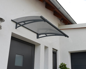Aquila 1500 Door Awning 36" x 59" Solar Grey Panels | Palram-Canopia - Awnings-Canada