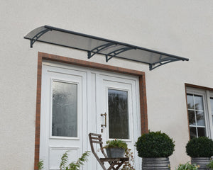 Aquila 3000 Door Awning 36" x 118" Solar Grey Panels | Palram-Canopia - Awnings-Canada