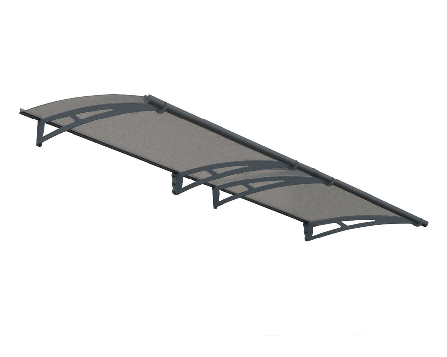 Aquila 3000 Door Awning 36" x 118" Solar Grey Panels | Palram-Canopia - Awnings-Canada