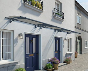 Aquila 4500 Door Awning 36" x 178" Solar Grey Panels | Palram-Canopia - Awnings-Canada